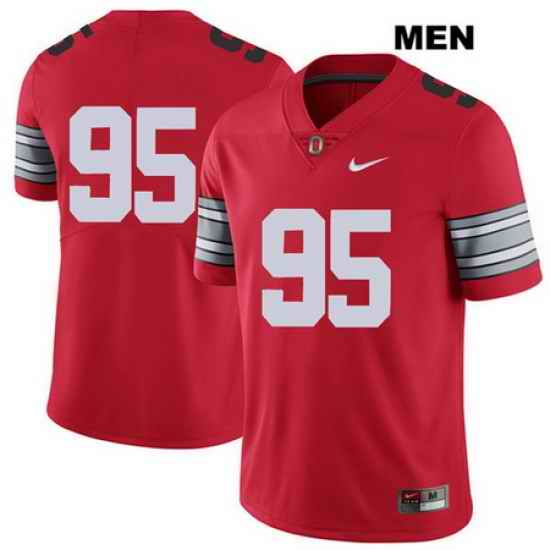 Blake Haubeil Ohio State Buckeyes Stitched Authentic Mens 2018 Spring Game  95 Nike Red College Football Jersey Without Name Jersey